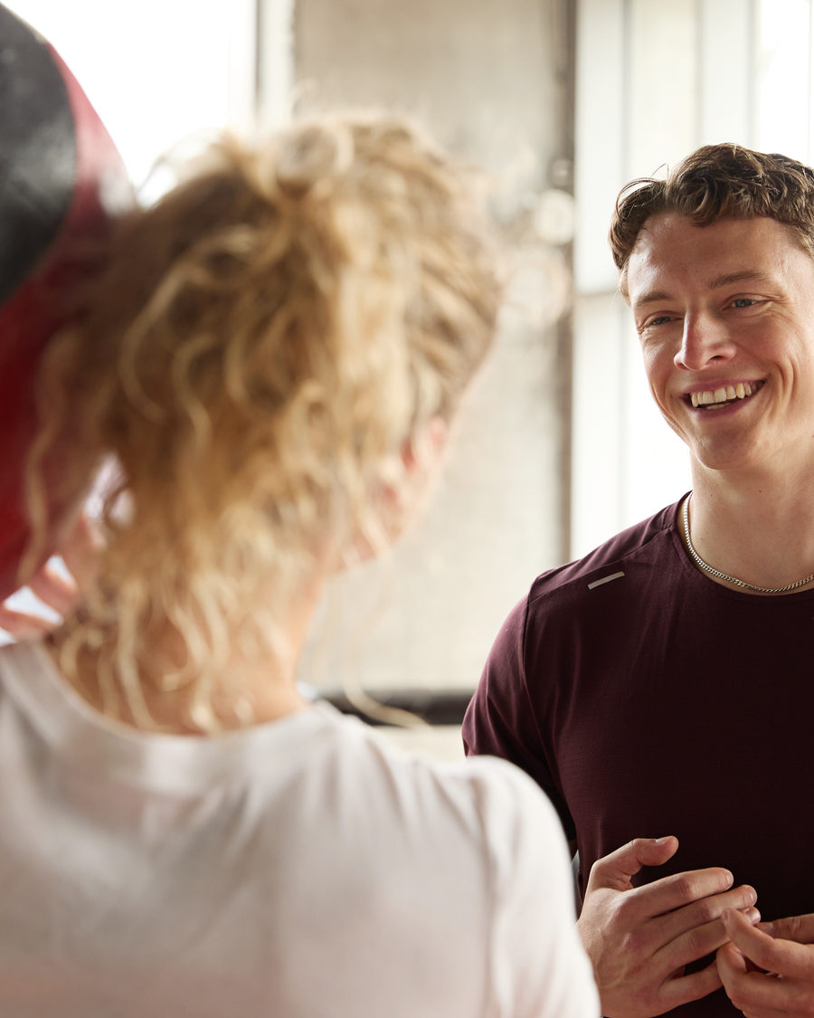 Christian giving feedback to an athlete